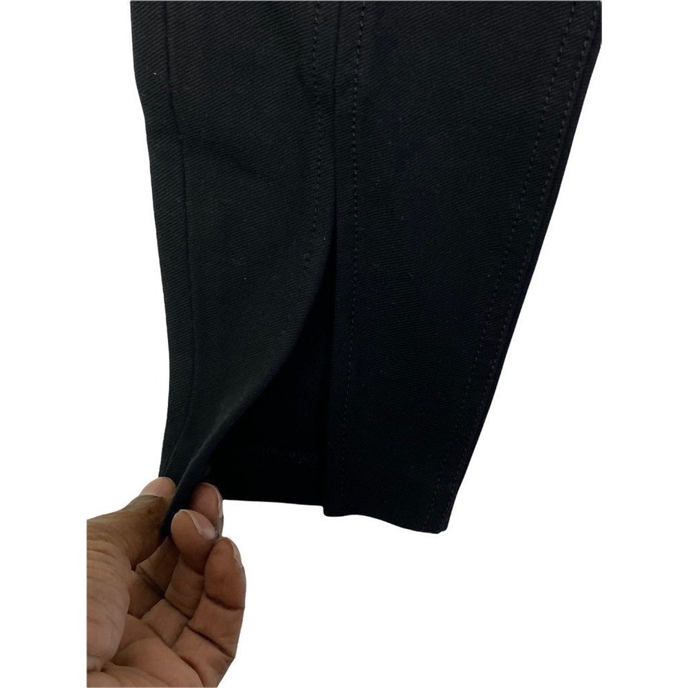 Hudson Womens Barbara Skinny Jeans Black Pockets Denim Front Hem Slit 25 New - Picture 4 of 10